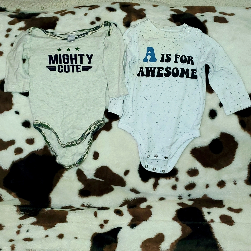 2 long sleeve onesies